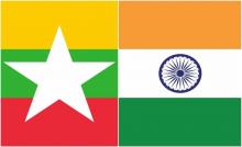 Burma-India-Flags