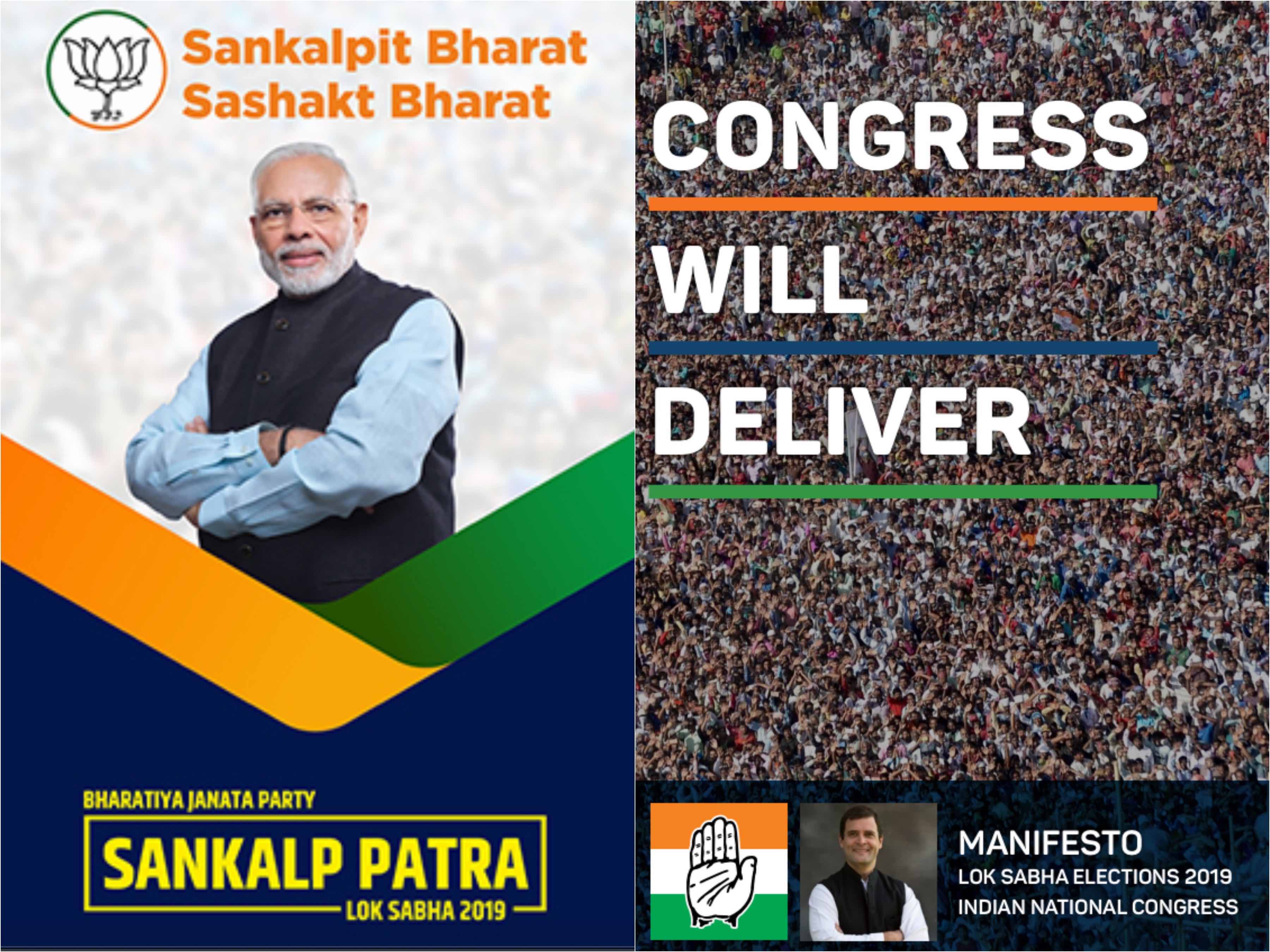 BJP-INC-Manifestos 2019