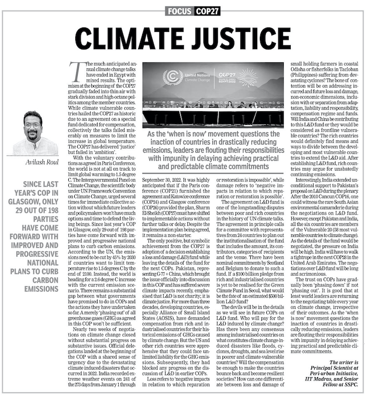 Climate Justice-COP27-Aroul