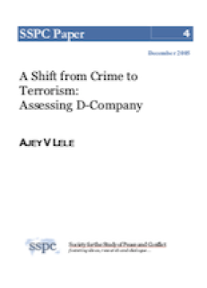 A Shift from Crime to Terrorism: Assessing D-Company