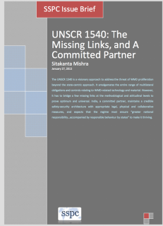 UNSCR 1540: The Missing Links, and A Committed Partner