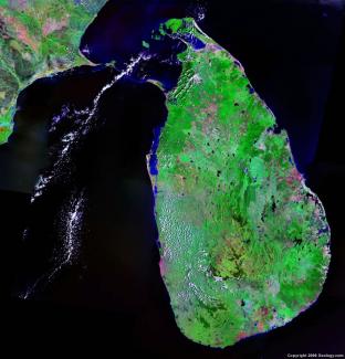 Satellite image -Lanka